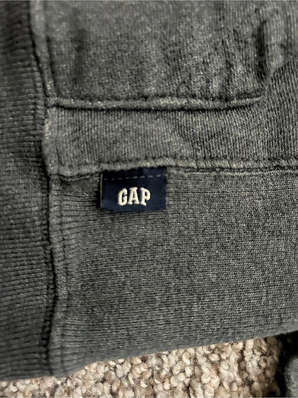 Gap VintageSoft Arch Logo Hoodie Black Pullover - Picture 2 of 6